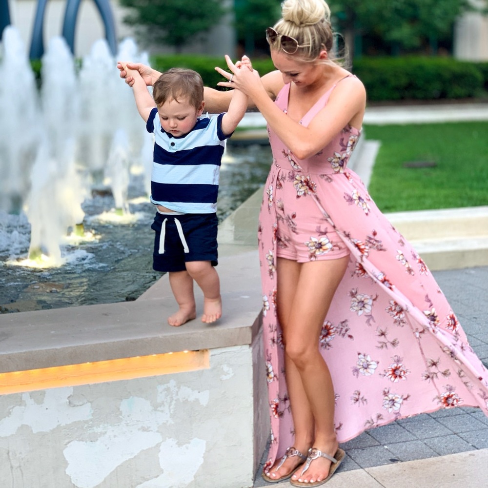 Maxi Romper Dress - Mauve